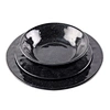 black melamine dinner set